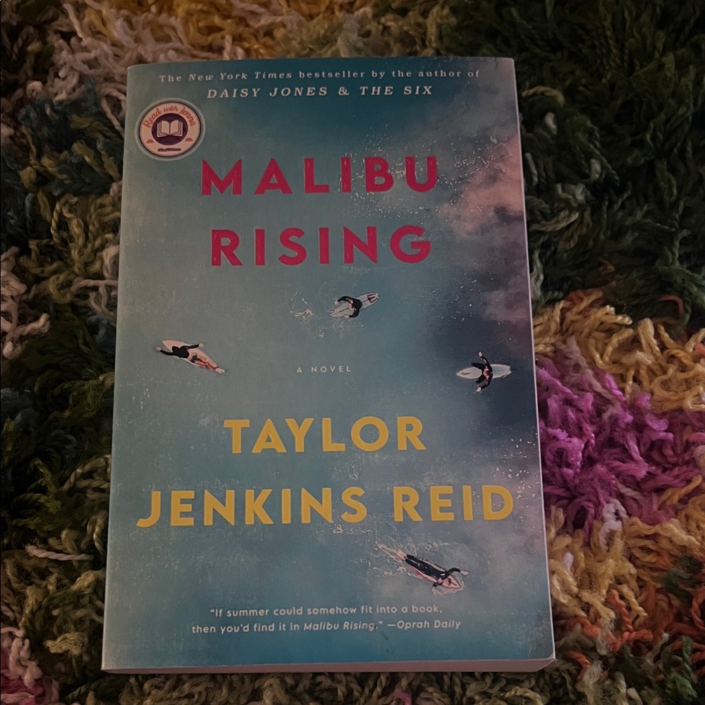 Barnes & Noble Malibu Rising Book - Blue and Red Cover